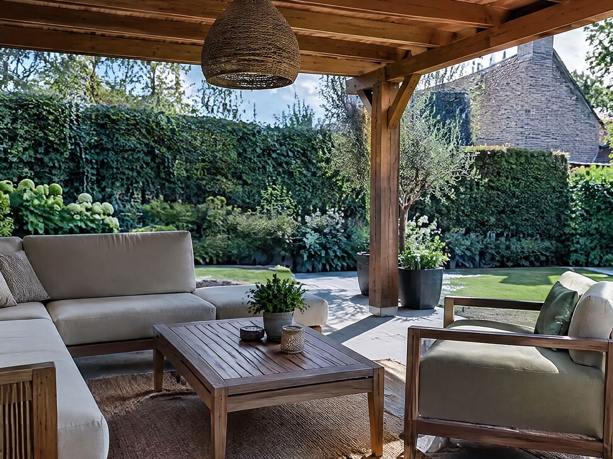Veranda met glazen wanden aan een woning